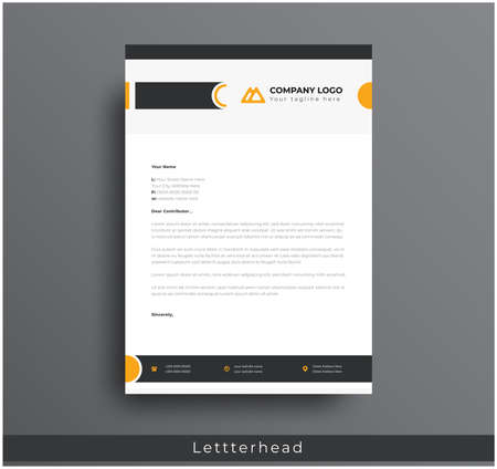 Letterhead design corporate elegant business modern style letterhead design templateのイラスト素材