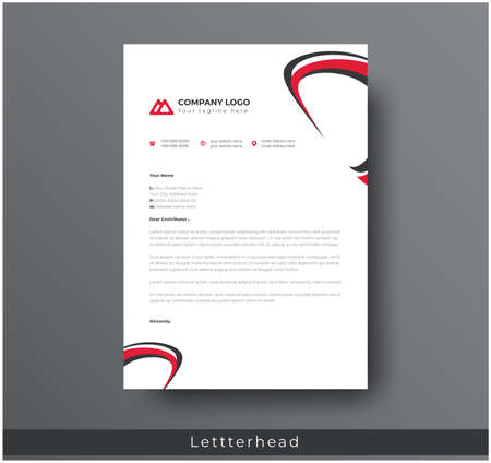 Letterhead design corporate elegant business modern style letterhead design templateのイラスト素材
