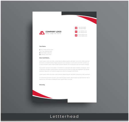 Letterhead design corporate elegant business modern style letterhead design templateのイラスト素材