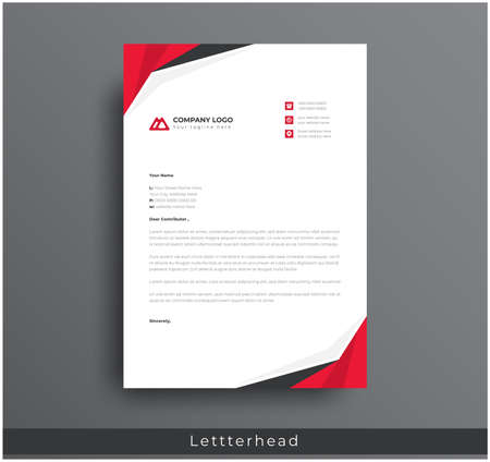 Letterhead design corporate elegant business modern style letterhead design templateのイラスト素材