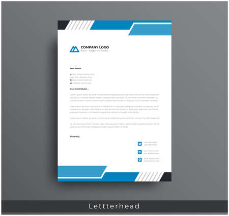 Letterhead design corporate elegant business modern style letterhead design templateのイラスト素材