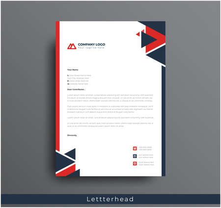 Letterhead design corporate elegant business modern style letterhead design templateのイラスト素材