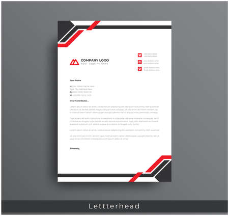 Letterhead design corporate elegant business modern style letterhead design templateのイラスト素材