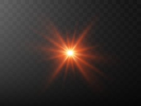 Vector of glare lighting, twinkle lens flares. Transparent gradient stars, lightning flare. Magic, bright, natural effects. Abstract texture for your design and businessのイラスト素材