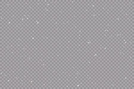 Vector heavy snowfall, snowflakes in different shapes and forms. Snow flakes, snow background. Falling Christmas Shining transparent beautiful, little snowのイラスト素材