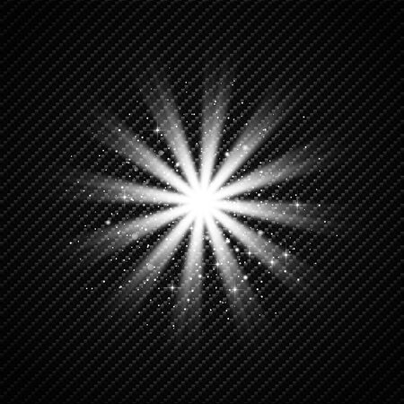 transparent sunlight special lens flare light effect. Sun flash with rays and spotlightのイラスト素材