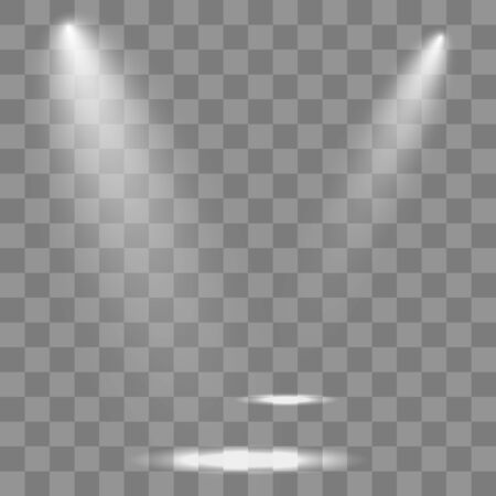 Vector Spotlights Scene. Light Effects illustrationのイラスト素材