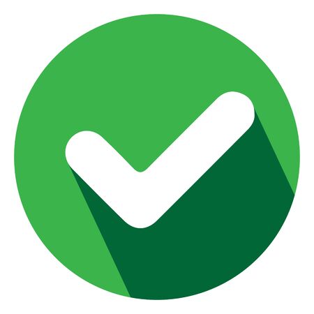 Accept icon, vector illustration. Flat design style.のイラスト素材