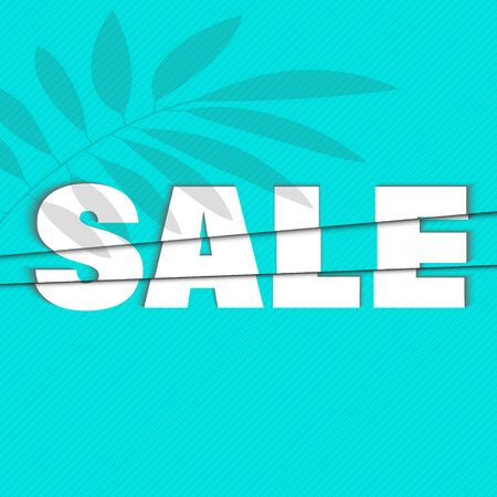 Simple Sliced Text Effect Sale slice banner. Super discount icon. White sale template for poster, flyer. Vector sliceのイラスト素材