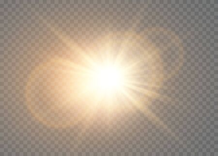 Vector transparent sunlight special lens flare light effectのイラスト素材