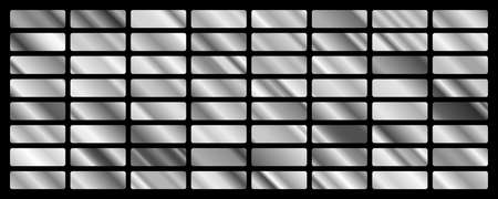 Silver background texture vector icon seamless pattern. Light, realistic, elegant, shiny, metallic and silver gradient illustration. Mesh vector. Design for frame, ribbon, coin, abstract.のイラスト素材