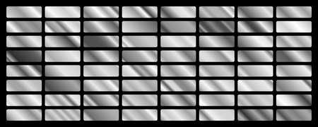 Silver background texture vector icon seamless pattern. Light, realistic, elegant, shiny, metallic and silver gradient illustration. Mesh vector. Design for frame, ribbon, coin, abstract.のイラスト素材