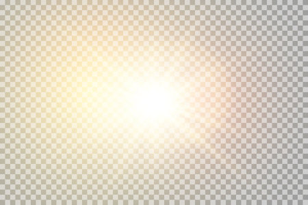 Vector transparent sunlight special lens flare light effect. PNG. Vector illustrationのイラスト素材