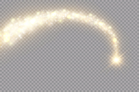 Light flare special effect. Glow light effect. Starburst with sparkles on a transparent background.のイラスト素材