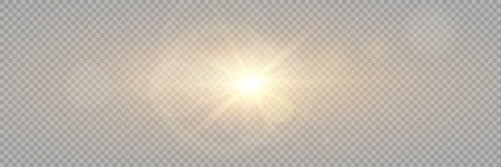 Light flare special effect with rays of light and magic sparkles. vector illustrationのイラスト素材