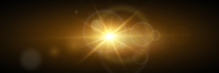 Abstract of sun with flare. Natural background with lights and sunshine wallpaperのイラスト素材
