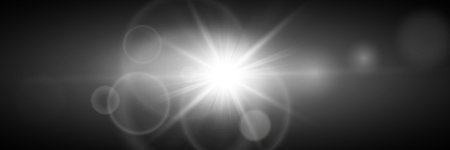 star with lens flare and bokeh effect made in 3d softwareのイラスト素材