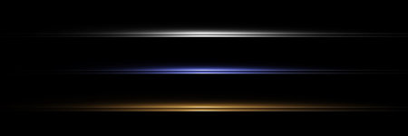 Blue and yellow lines on a black background. laser beams. vector illustrationのイラスト素材