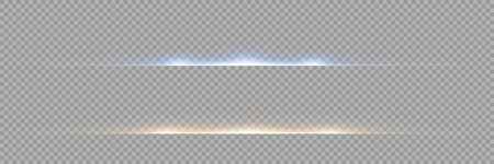 Light flare special effect with rays and spotlight. Glow light effect set, vector illustration.のイラスト素材