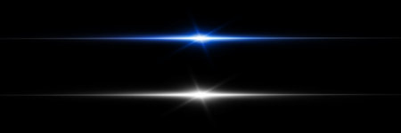 Glowing light effect stars bursts with sparkles isolated on black background.のイラスト素材