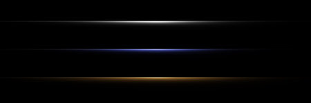 Abstract blue and yellow light lines on a black background. vector illustrationのイラスト素材