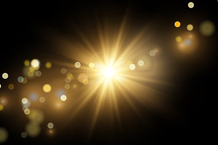 abstract of sun with flare. natural background with lights and sunshine wallpaperのイラスト素材