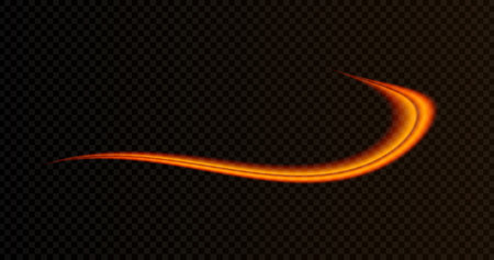 Abstract fire flame on transparent background. vector illustration. Eps 10.のイラスト素材