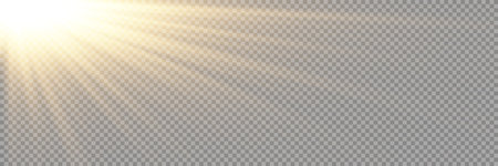 Vector transparent sunlight special lens flare light effect.front sun lens flash. Vector blur in the light of radiance.のイラスト素材