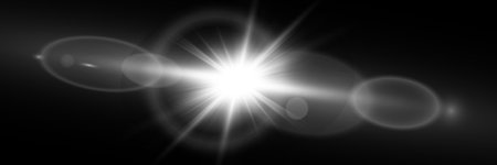 star with lens flare and bokeh effect. sunburst with rays and spotlightのイラスト素材