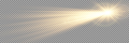 Light flare special effect with rays of light and magic sparkles. vector illustration.のイラスト素材
