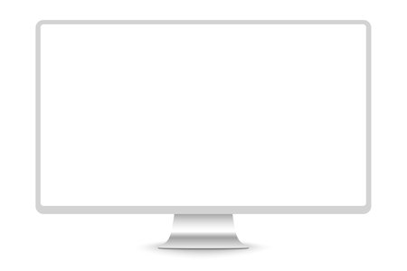 Computer monitor with blank screen isolated on white background. vector illustration.のイラスト素材