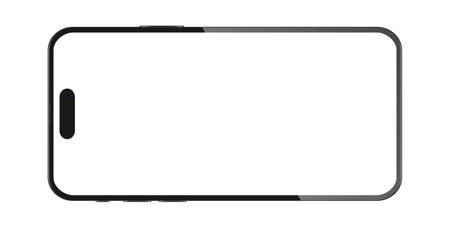 Smartphone with blank screen isolated on white background. vector illustration.のイラスト素材