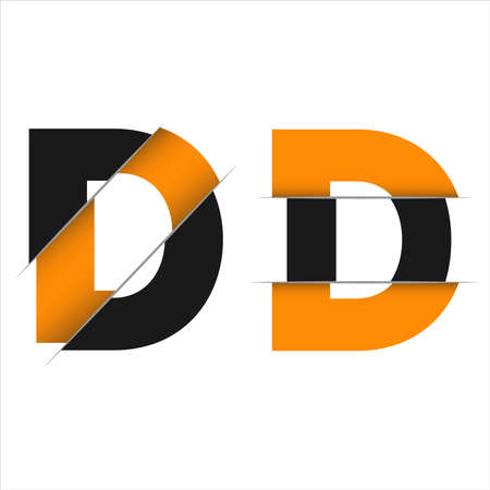 Logo D letter. Isolated on white background. Vector illustration, eps 10.のイラスト素材