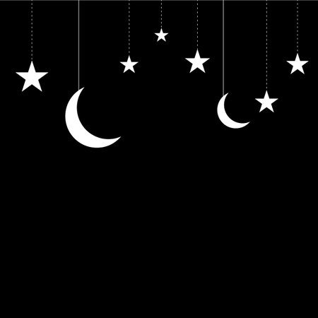 Ramadan Kareem (Generous Ramadan) greeting card background with arabic lanternsのイラスト素材