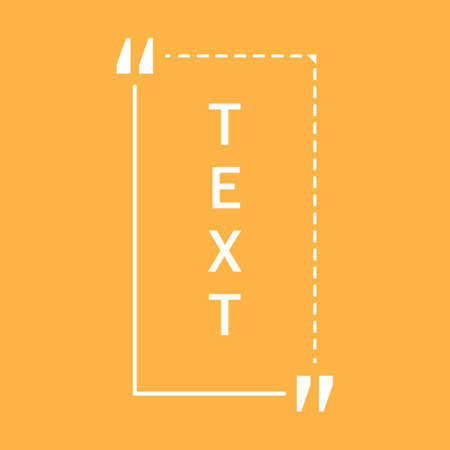 Vector template blank square quote. Speech box with bracket. Empty frame for messages. Business card template information text message. Quote text form. Background for motivation inspiration.のイラスト素材