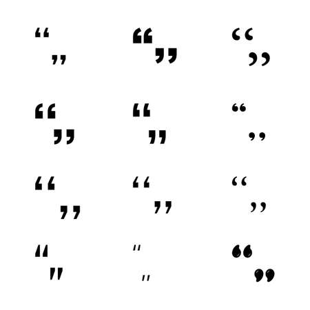 Quotation mark icon set. Vector illustration.のイラスト素材