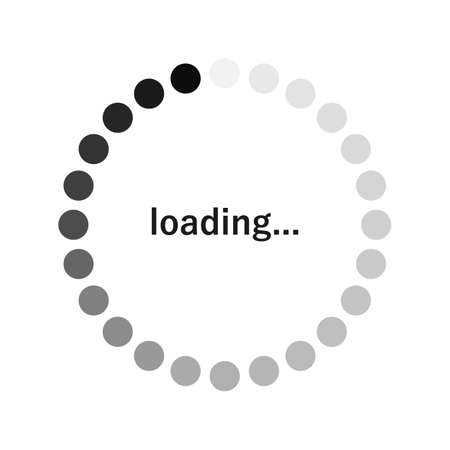 Gray Loading icon isolated on background. Modern flat pictogram, business, marketing, internet concept. Trendy Simple vector symbol for web site design or button to mobile app. Logo illustrationのイラスト素材