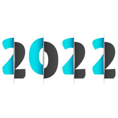 New Year 2021 greeting card banner vector colorful fluid abstract lettering in black background