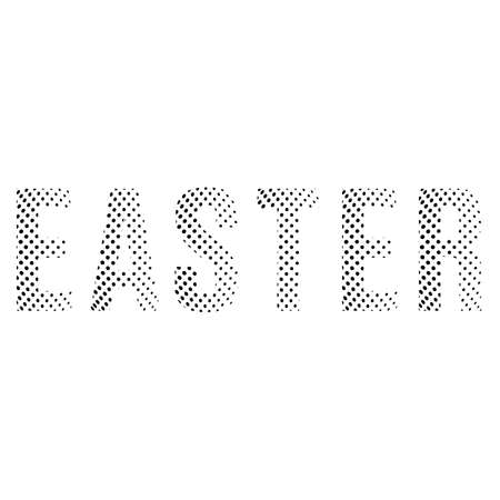 Happy Easter hand lettering greeting Card. Handmade calligraphy. Pop art style. Vector illustration.のイラスト素材