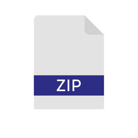 The ZIP file icon. Archive, compressed symbol. Flat Vector illustrationのイラスト素材