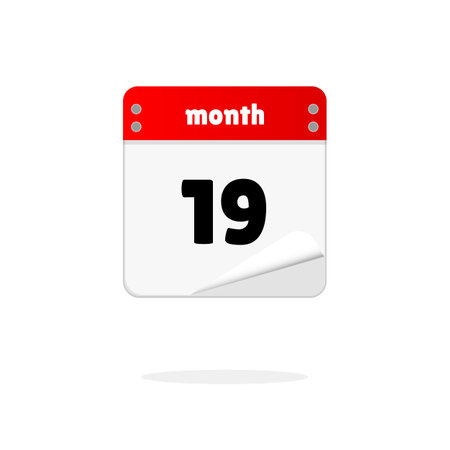 Vector illustration of detailed beautiful calendar iconのイラスト素材