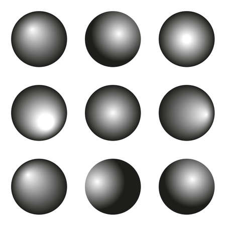 Dotwork 3D Spheres vector background. Sand grain effect. Black noise stipple dots. Abstract noise dotwork balls. Black dots grunge round elements. Stipple circles. Dotted vector spheres.のイラスト素材