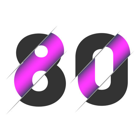 3d number cut design for decorative design. 3d art wallpaper. Vintage vector ornament template.のイラスト素材