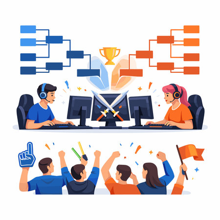 Flat design vector illustration concept of United States elections, voting, government, political campaign.のイラスト素材