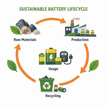 Sustainability and recycle concept. Vector illustration in flat style.