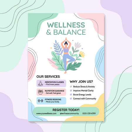 Wellness Balance Yoga In Garden With Flower