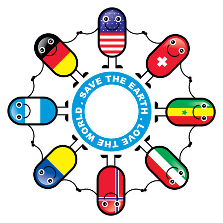 cute pill icon designのイラスト素材