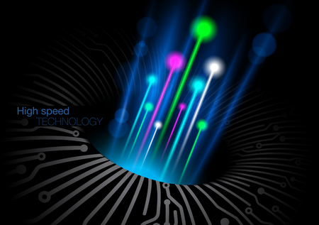 Abstract image representing high speed technology. Vector file illustration.のイラスト素材