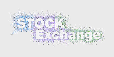 Fonts that reflect the volatility of the Stock Market. Businesses are up and down with the design of thick and thin lines. Vector EPS file.のイラスト素材