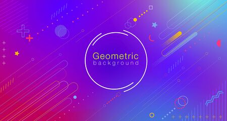 Colorful abstract geometric gradient background gives the feeling of movement using minimal graphics, Applicable for banners, flyers, flyers, posters, flyers, brochures, web etc.のイラスト素材